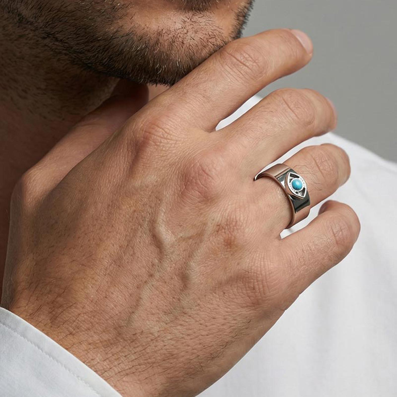 Men Accessories Evil Eye - Classic Evil Eye Rings For Men