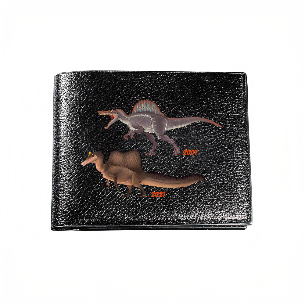 Men Accessories Photos - Dinosaur Men's Wallet Vintage Year Print