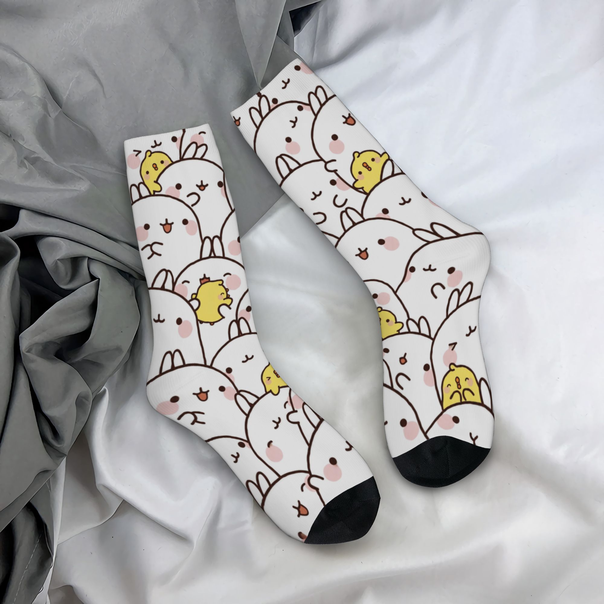 Men'S Accessories Best - Men Women Molang cartoon Socks Cotton