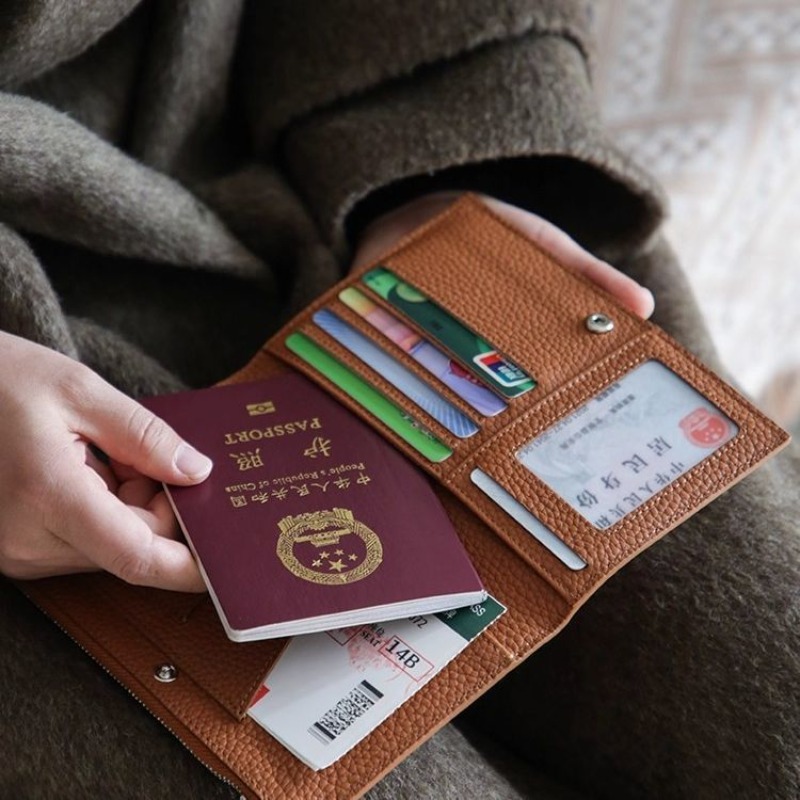 Leather Passport Holder Covers - Passport Wallet Rfid ulasan dan harga
