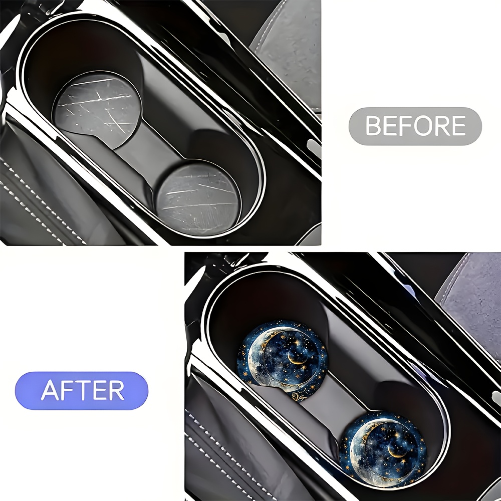 2pcs Starry Night Moon Car Cup - Men Accessories Box ulasan dan harga