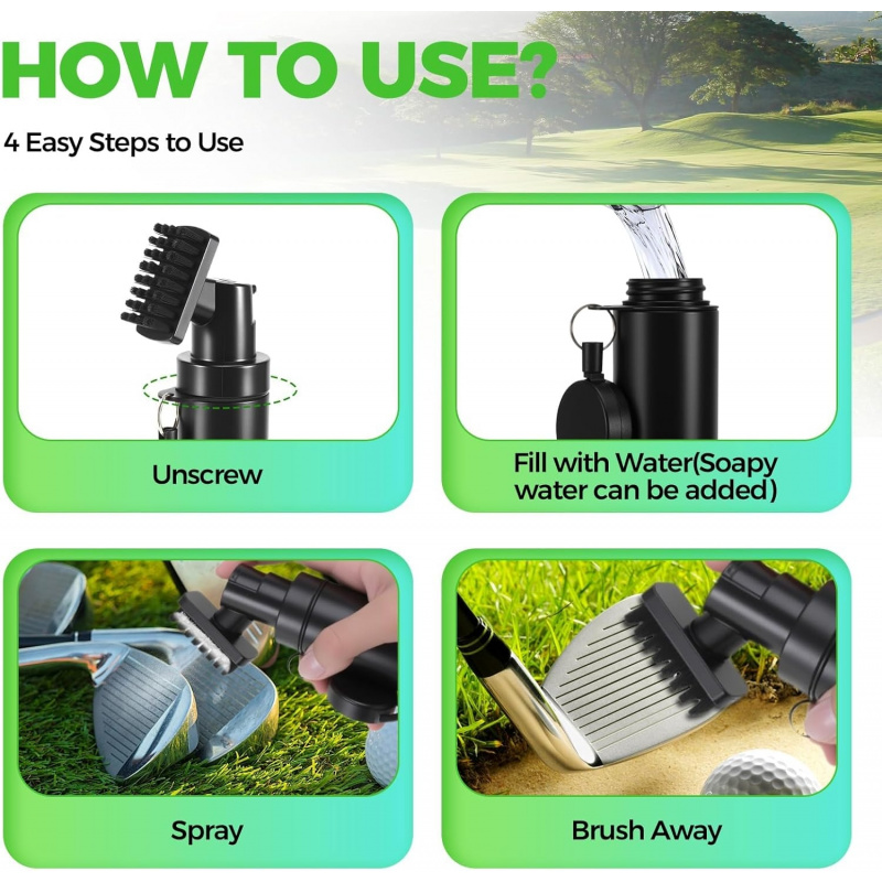 Golf Club Brush Cleaner with R - Men'S Accessories Best ulasan dan harga