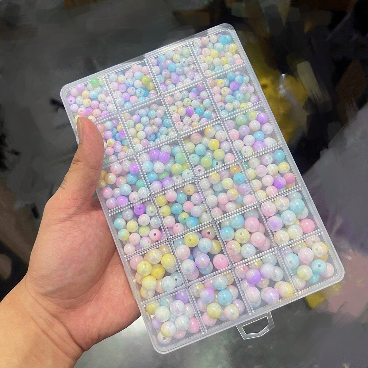 800pcs/24 grid set box 6mm/8mm - Men Accessories Box ulasan dan harga