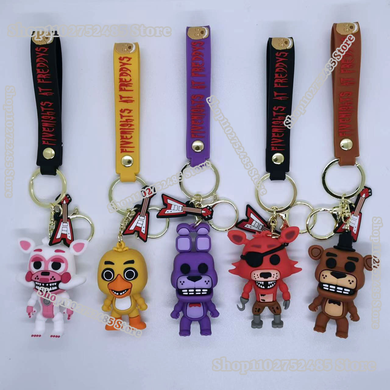 5pcs Cartoon Anime FNAF Figure - Men Accessories Jewellery ulasan dan harga