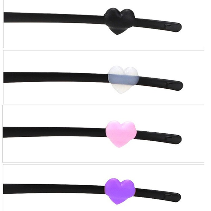 20PCS Heart Silicone Glasses E - Men Accessories Tips ulasan dan harga