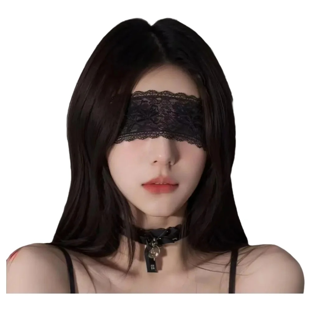 Sexy Lace Eye Mask Black Flora - Men Accessories For Party ulasan dan harga