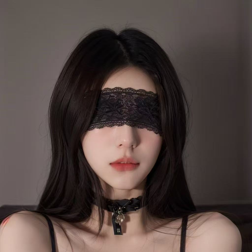 Sexy Lace Eye Mask Black Flora - Men Accessories For Party ulasan dan harga