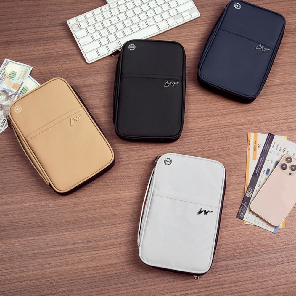 Portable Polyester Card Case L - Passport Wallet Rfid ulasan dan harga