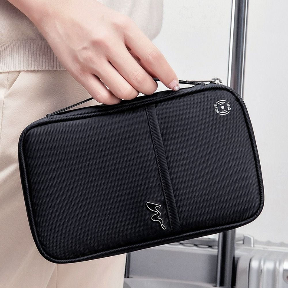 Portable Polyester Card Case L - Passport Wallet Rfid ulasan dan harga