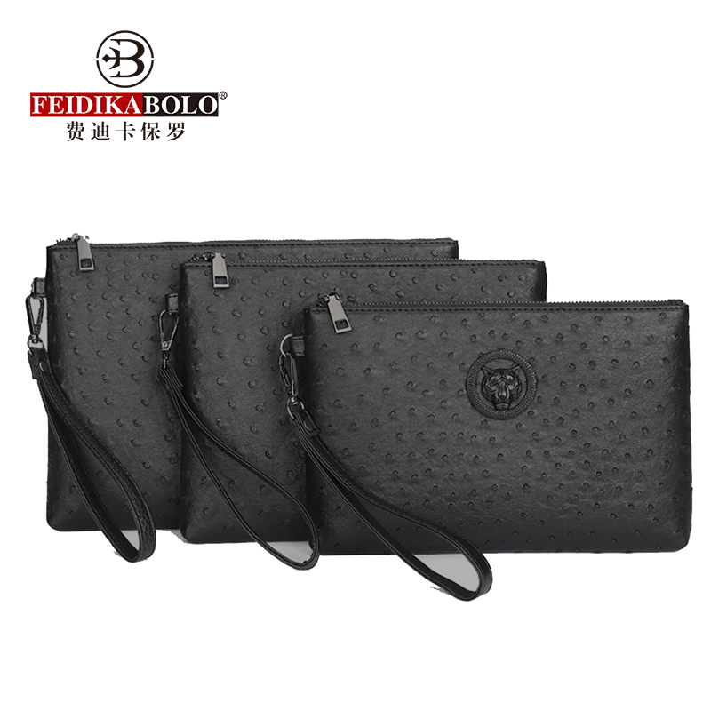 Ostrich Pattern Black Brown Wa - Men Accessories Box ulasan dan harga