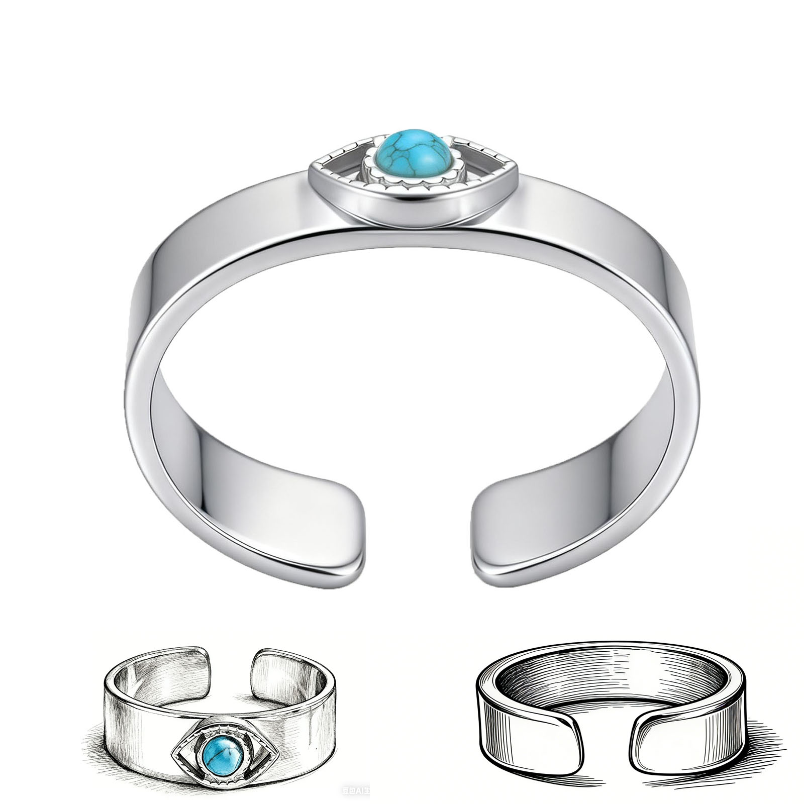 Classic Evil Eye Rings For Men - Men Accessories Evil Eye ulasan dan harga