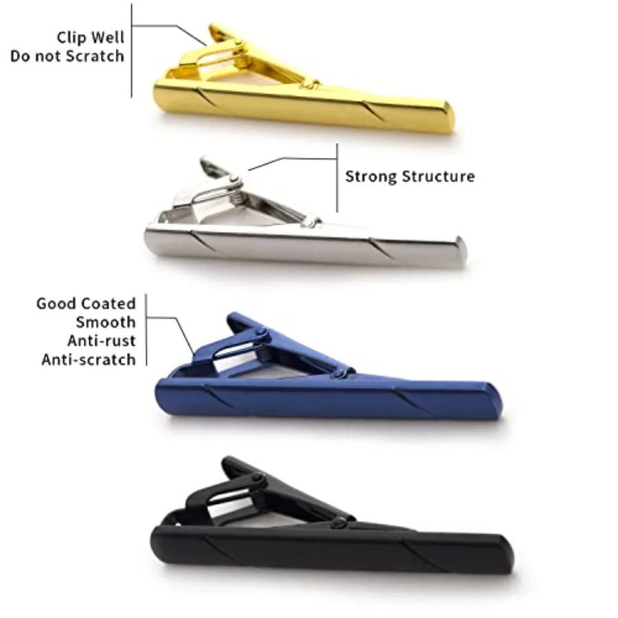 4Pcs Tie Clips For Men Tie Bar - Men Accessories Box ulasan dan harga