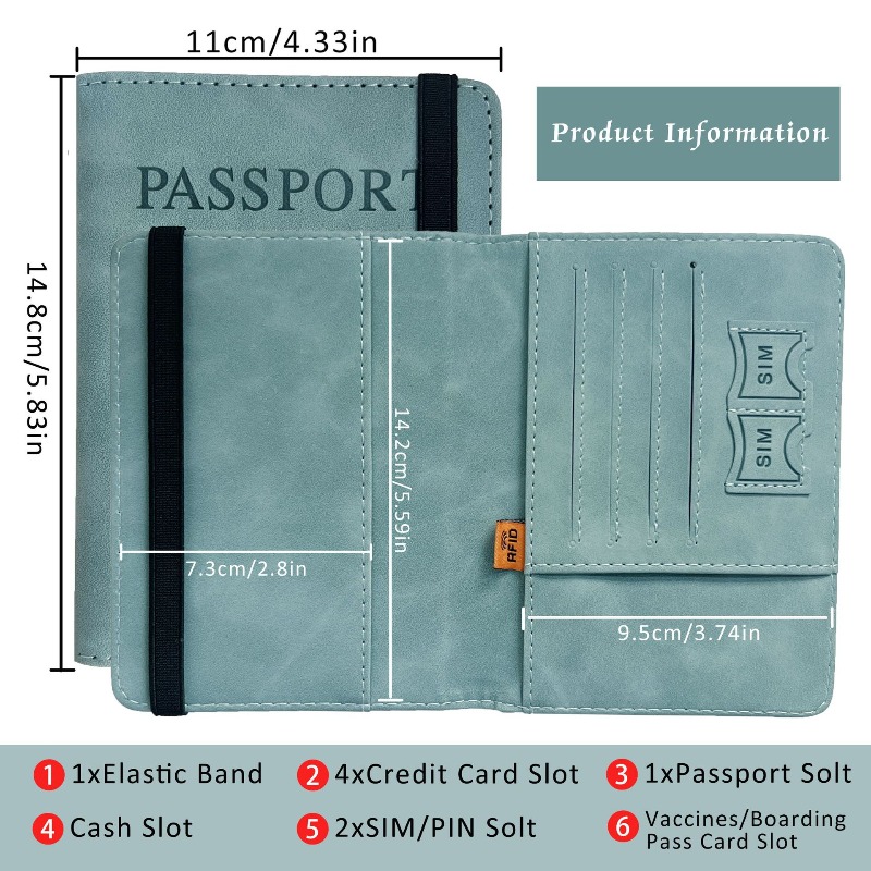 PU‑Leather Passport Holder, RF - Passport Wallet Rfid ulasan dan harga
