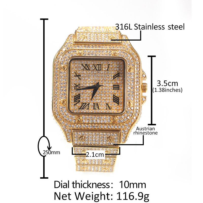 Hip Hop Luxury Quartz Wrist Wa - Men Accessories For Wrist ulasan dan harga