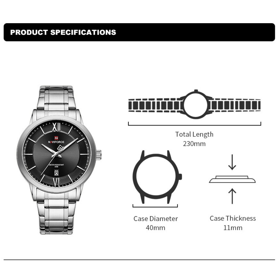 NAVIFORCE Watches for Men Fash - Men Accessories For Wrist ulasan dan harga