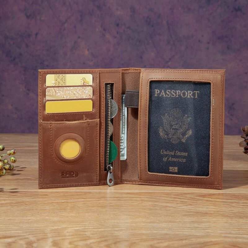Fashionable Unisex Mad  Leathe - Passport Wallet Rfid ulasan dan harga